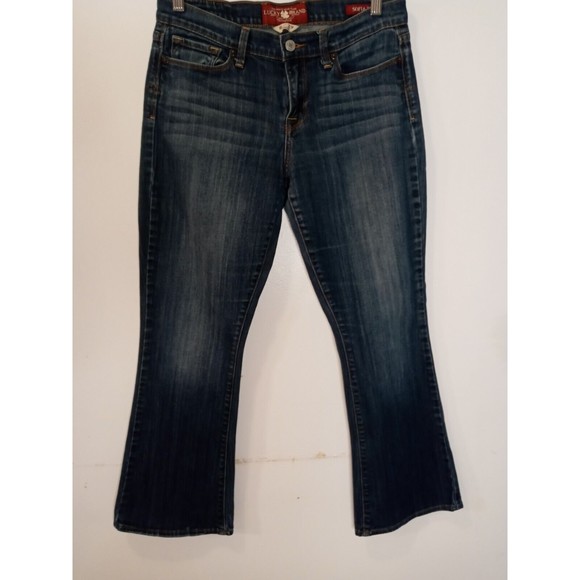 Lucky Brand Womens Medium Dark Wash Sofia Ankle Boot Cut Jeans, Size 8/29 - Picture 4 of 9